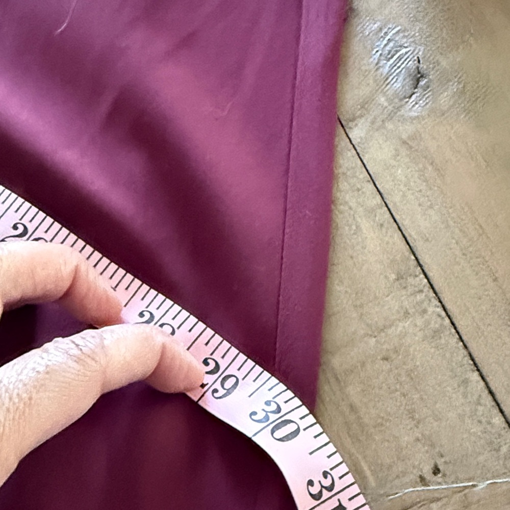 Button-Front Midi Skirt in Burgundy - Picture 7 of 8